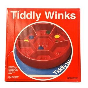 Vintage Pressman Tiddly Winks Game Complete Family Board Game Classic